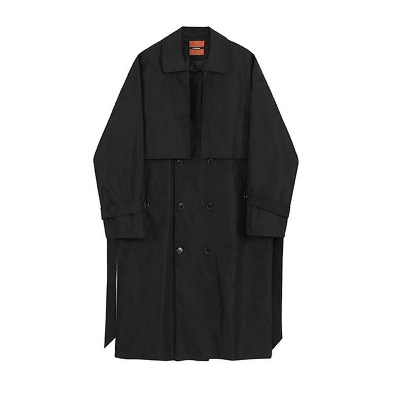 Crown Gentleman™ | Double-Breasted Mid-Length Trench Coat