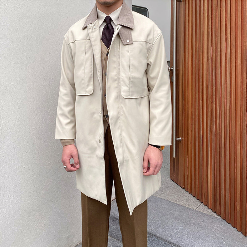 Crown Gentleman™ | Vintage British Slim Mid Length Coat