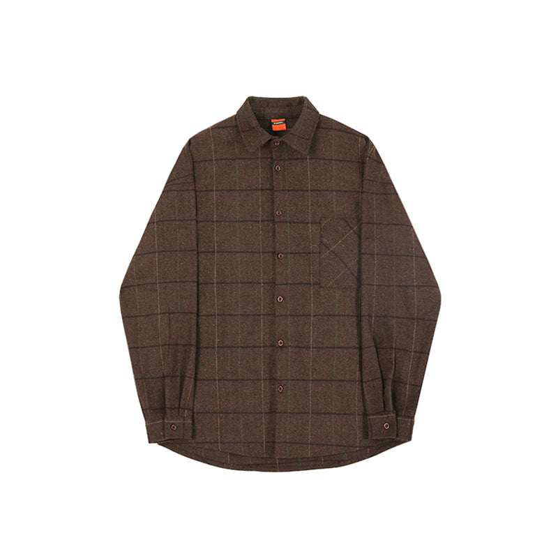 Crown Gentleman™ | Vintage Plaid Lapel Shirt