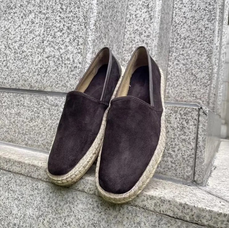 Crown Gentleman™ | OLD MONEY Tressed Suede Loaffers