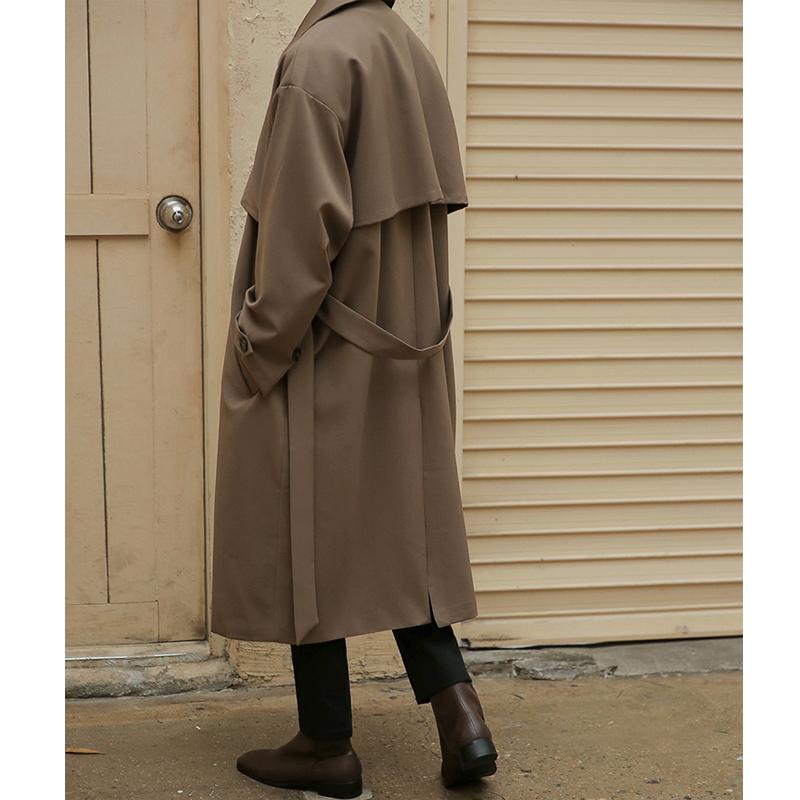 Crown Gentleman™ | Double-Breasted Mid-Length Trench Coat