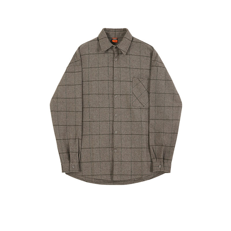 Crown Gentleman™ | Vintage Plaid Lapel Shirt