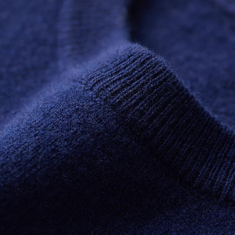 Crown Gentleman™ | Merino Wool Navy Sweater