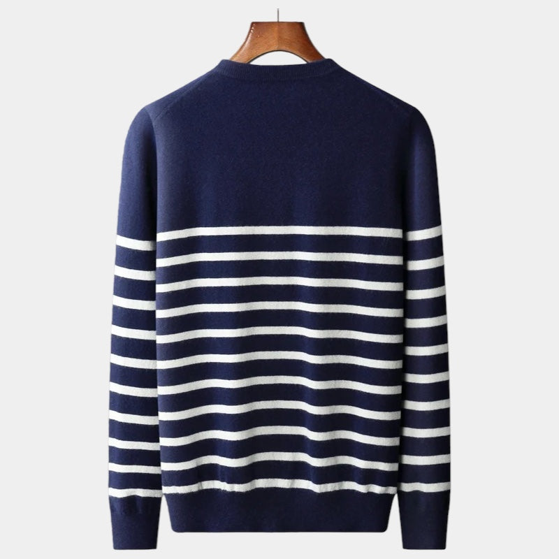 Crown Gentleman™ | Merino Wool Navy Sweater