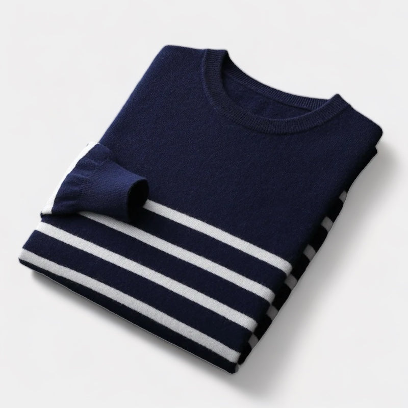 Crown Gentleman™ | Merino Wool Navy Sweater