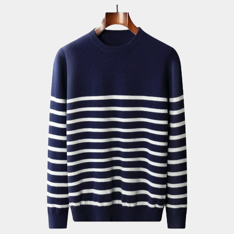 Crown Gentleman™ | Merino Wool Navy Sweater