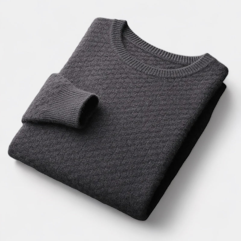 Crown Gentleman™ | Merino Wool Checkered Sweater