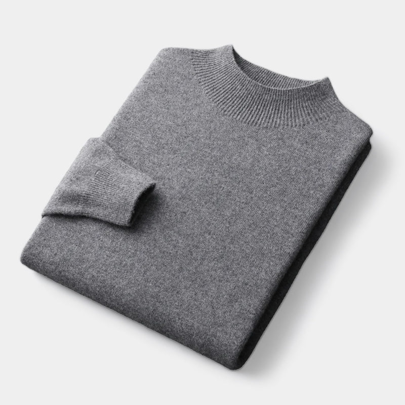 Crown Gentleman™ | Merino Wool Half Turtleneck Sweater