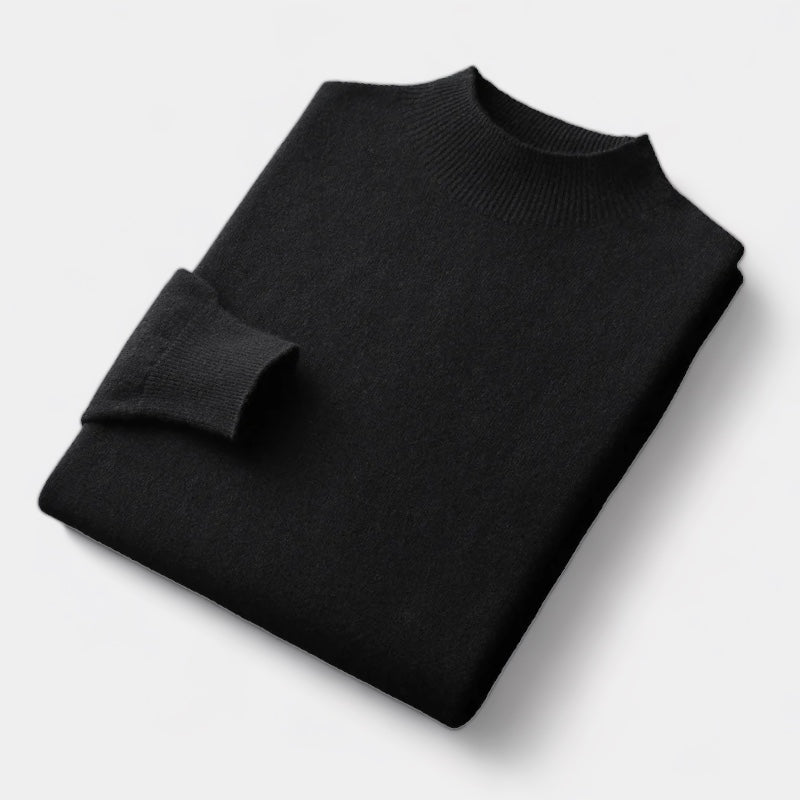 Crown Gentleman™ | Merino Wool Half Turtleneck Sweater