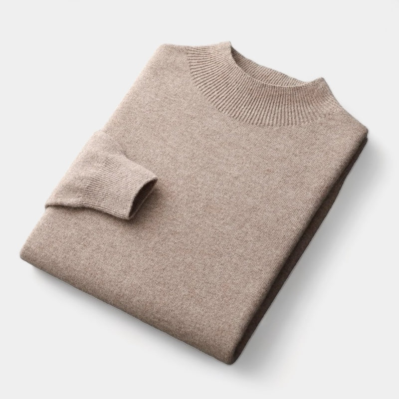 Crown Gentleman™ | Merino Wool Half Turtleneck Sweater