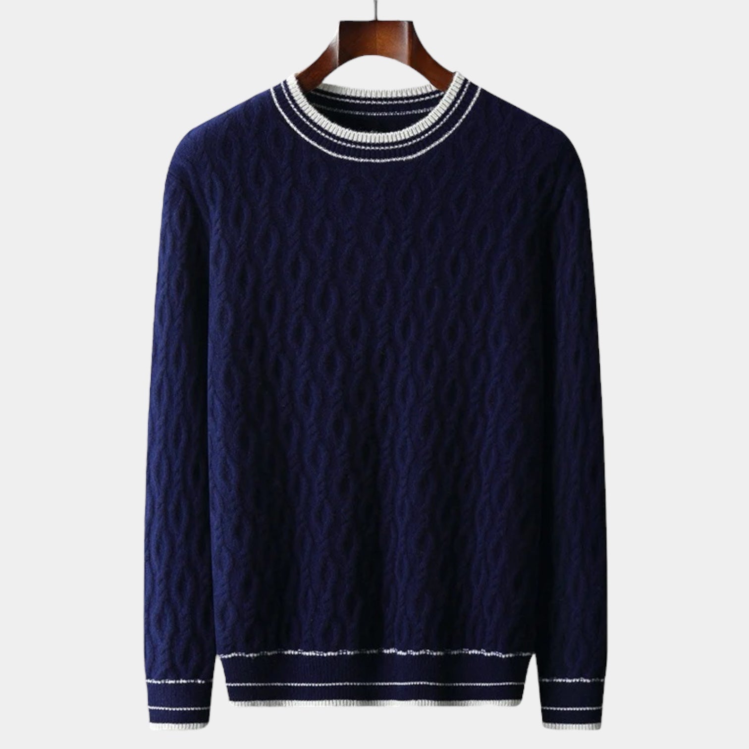 Crown Gentleman™ | Merino Wool Round Neck Knitted Sweater