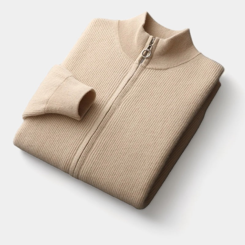 Crown Gentleman™ | MERINO WOOL ZIP SWEATER