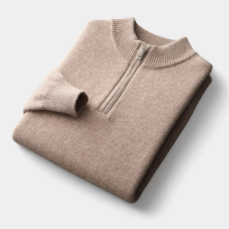 Crown Gentleman™ | Merino Wool Quarter-Zip Sweater