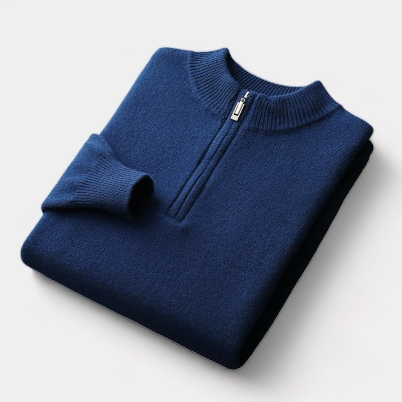 Crown Gentleman™ | Merino Wool Quarter-Zip Sweater