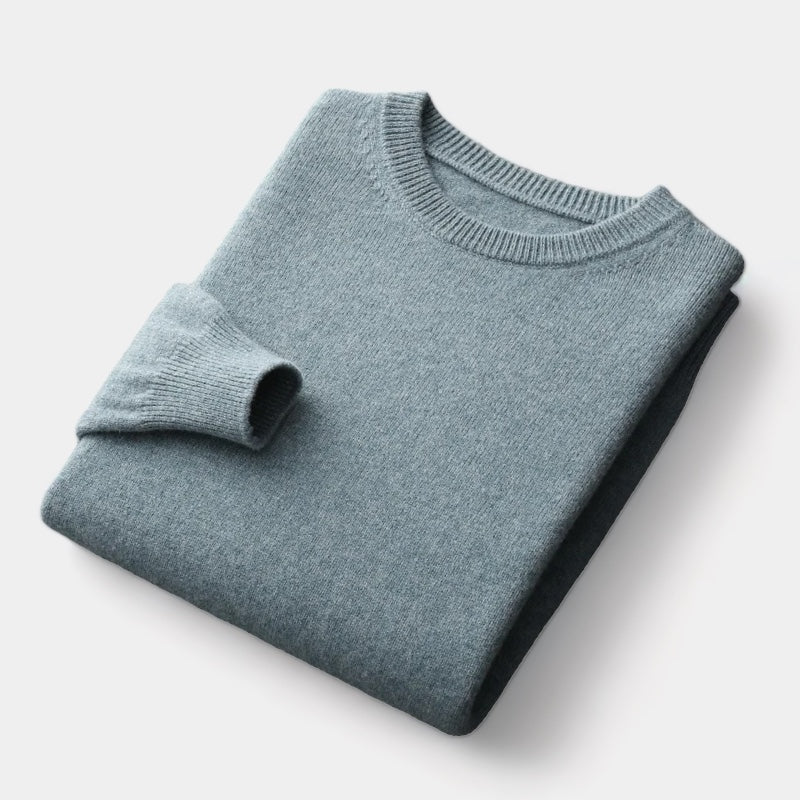 Crown Gentleman™ | Merino Wool Round Collar Sweater