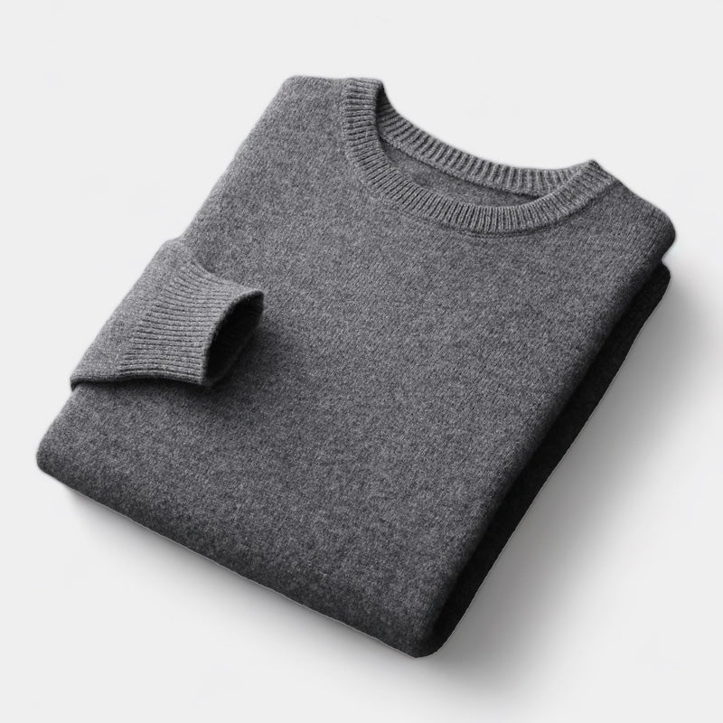 Crown Gentleman™ | Merino Wool Round Collar Sweater