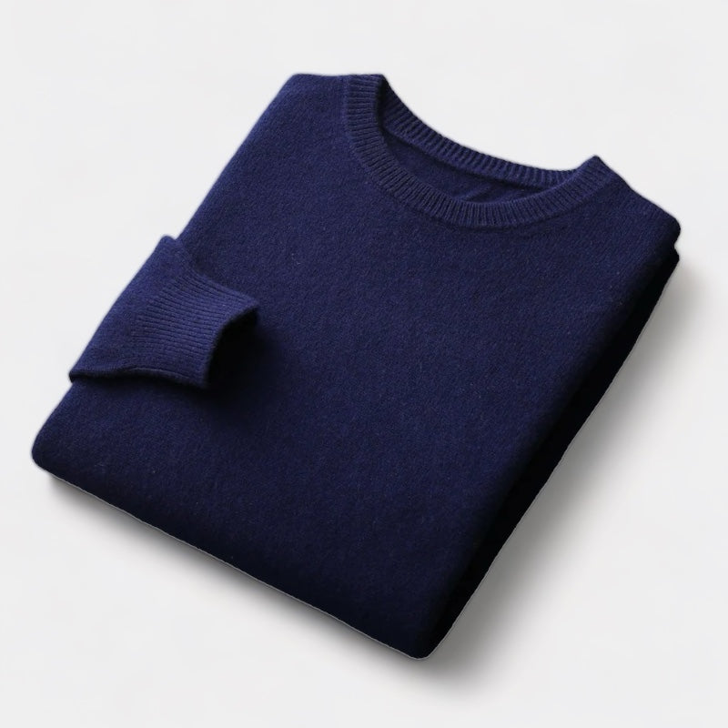 Crown Gentleman™ | Merino Wool Round Collar Sweater