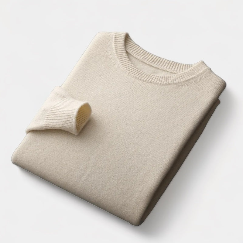 Crown Gentleman™ | Merino Wool Round Collar Sweater