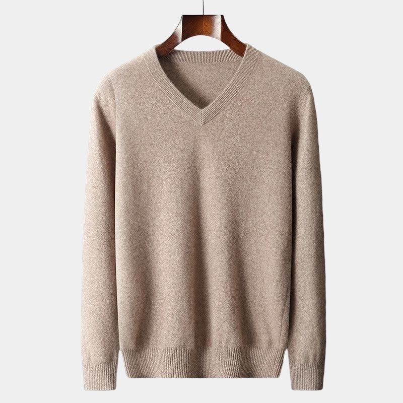 Crown Gentleman™ | Merino Wool V-Neck Sweater