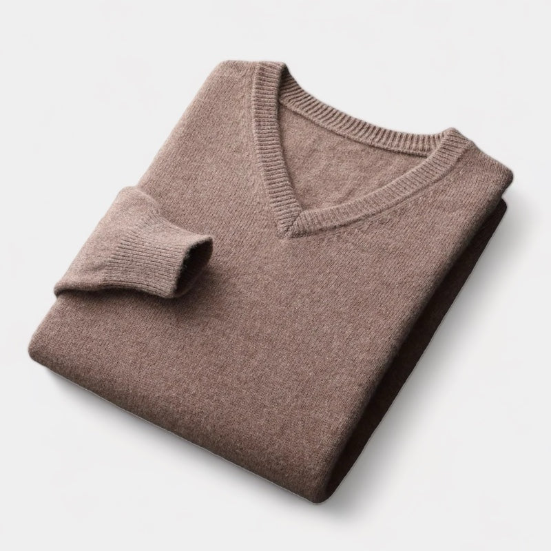 Crown Gentleman™ | Merino Wool V-Neck Sweater