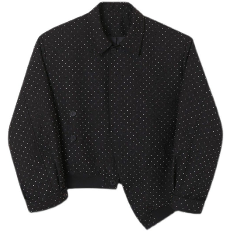 Crown Gentleman™ | Irregular Hem Polka Dot Jacket