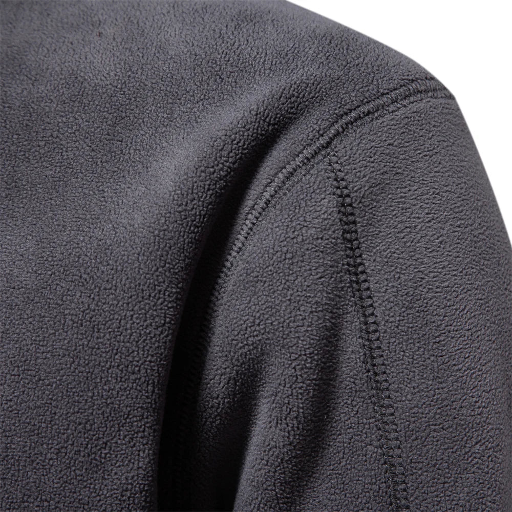 AIOPESON Brand Quality Thicken Warm Fleece Jacket for Men Zipper Neck Pullover Men's Sweatshirt Soft Shell Mens Jacket