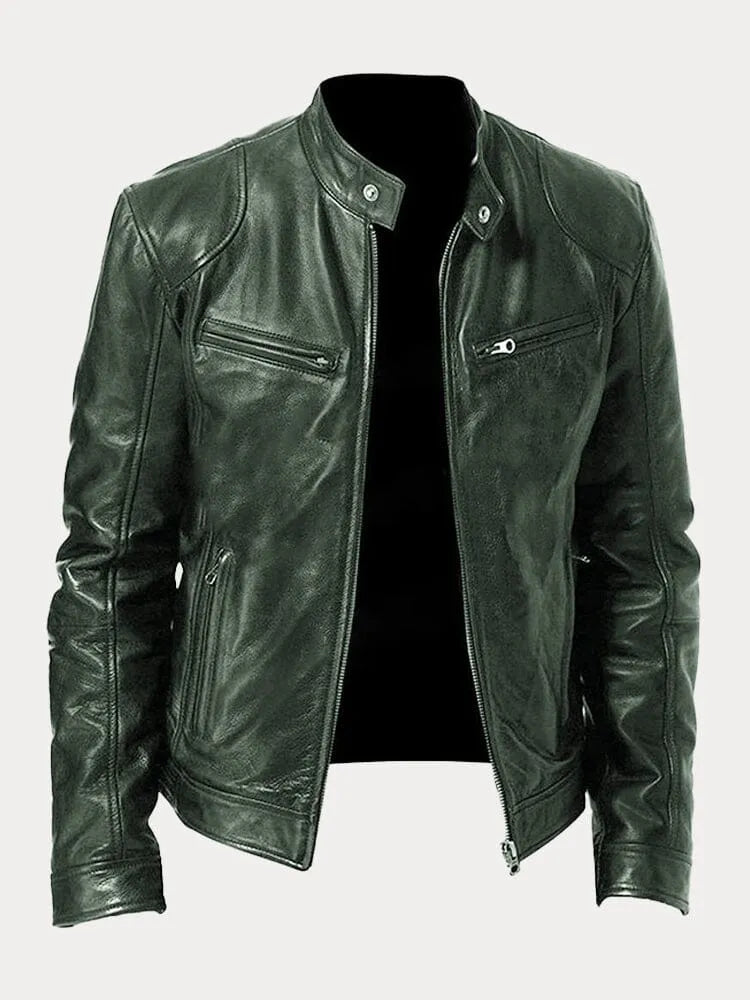 Crown Gentleman™ | Lorenzo Casual Leather Jacket