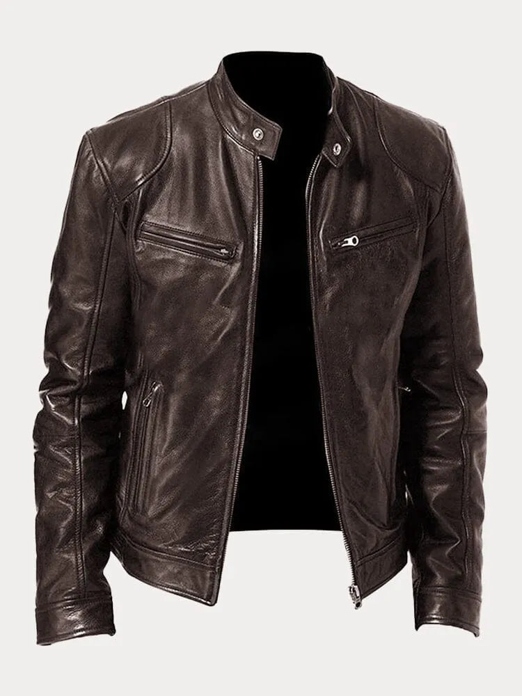 Crown Gentleman™ | Lorenzo Casual Leather Jacket