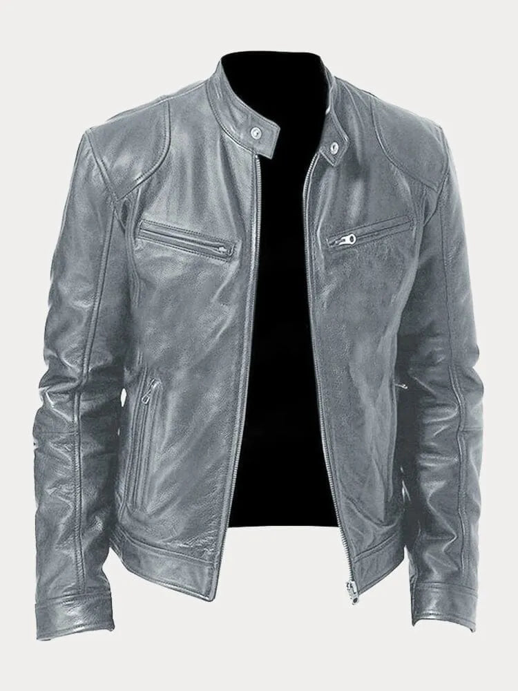 Crown Gentleman™ | Lorenzo Casual Leather Jacket