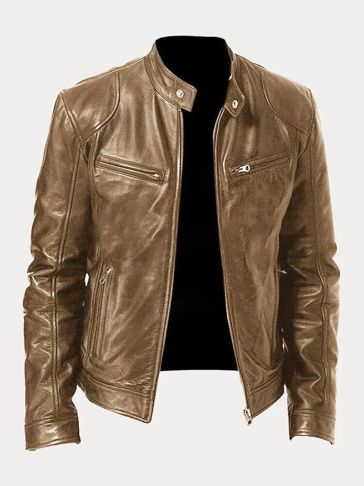 Crown Gentleman™ | Lorenzo Casual Leather Jacket