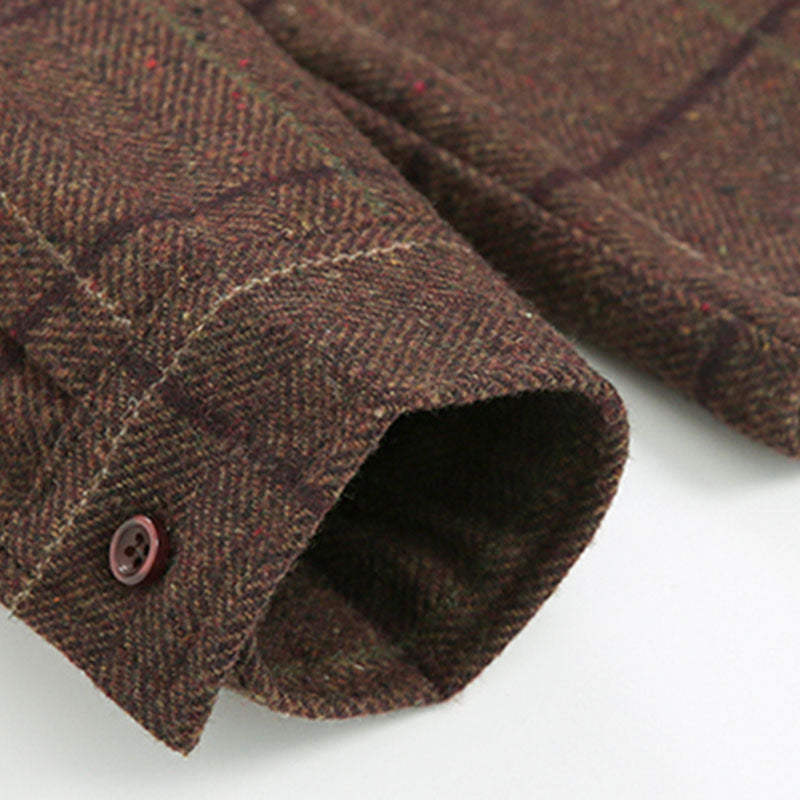 Crown Gentleman™ | Vintage Plaid Lapel Shirt