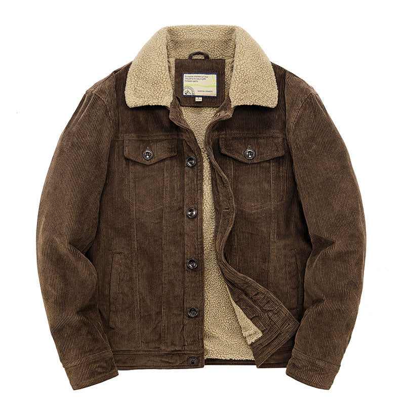 Crown Gentleman™ | Winter Fleece Corduroy Western Jacket